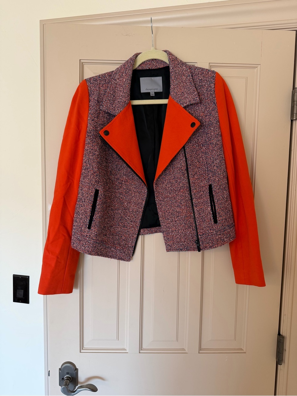 Classiques Entier Orange & Navy Tweed Blazer Jacket